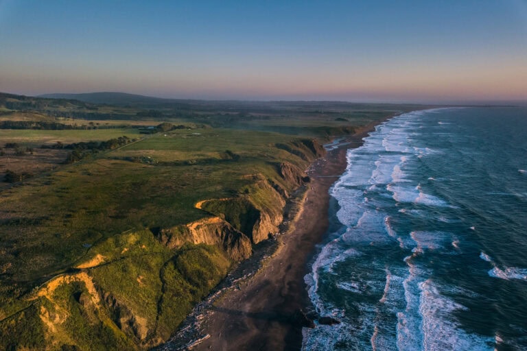 Point Arena coastline at sunset, California, United States of America