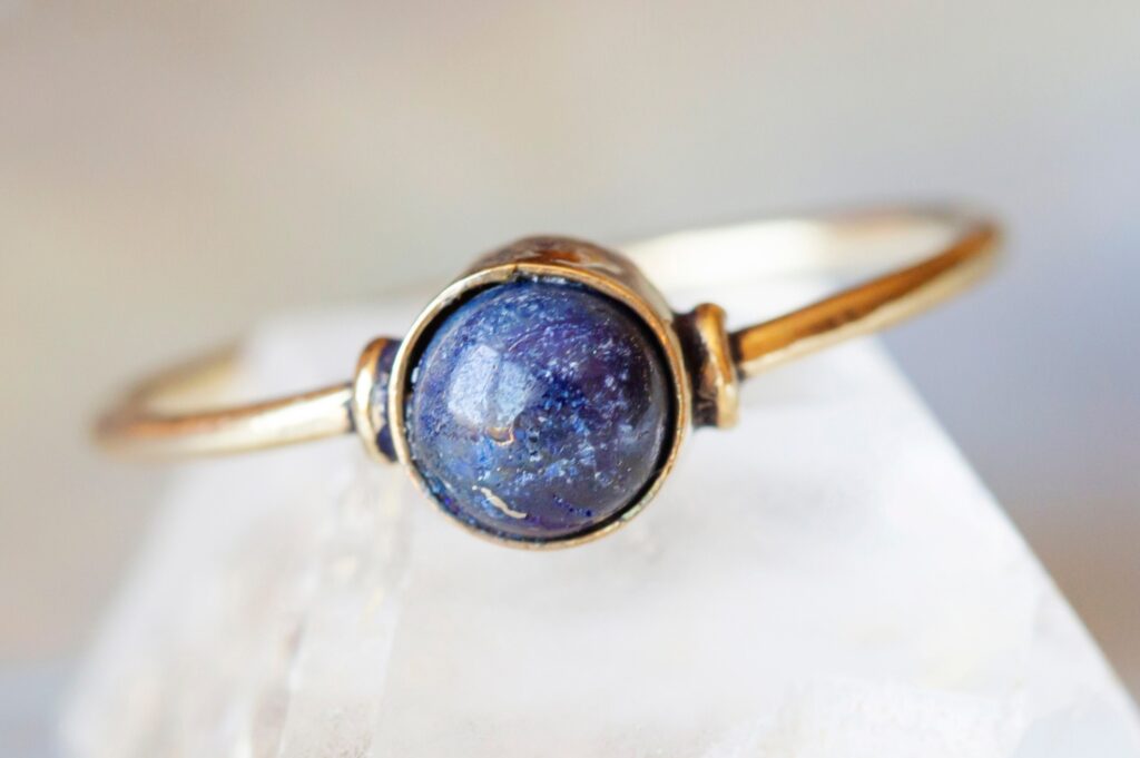 A ring made from cremated remains of a loved one