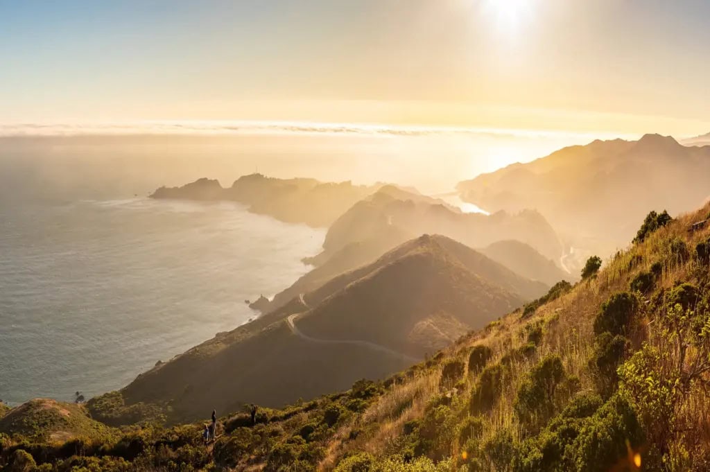 View of the Pacific Ocean from the Marin Headlands.