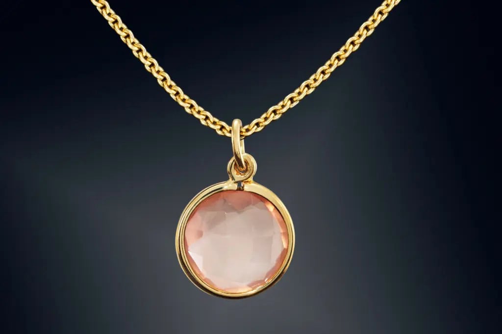 A necklace made from ashes of a deceased loved one