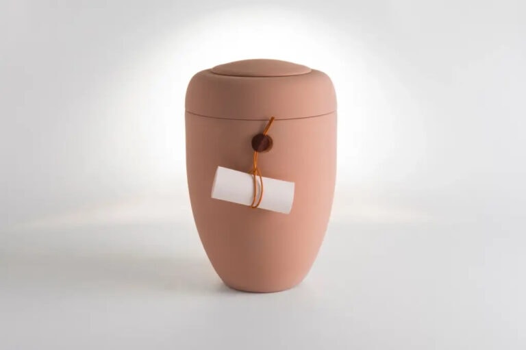 A cremation urn for ashes