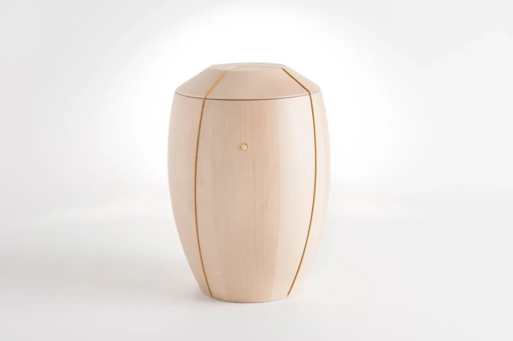 A cremation urn for ashes