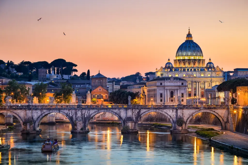 St. Peter's Basilica, Vatican City Rome Italy at sunset