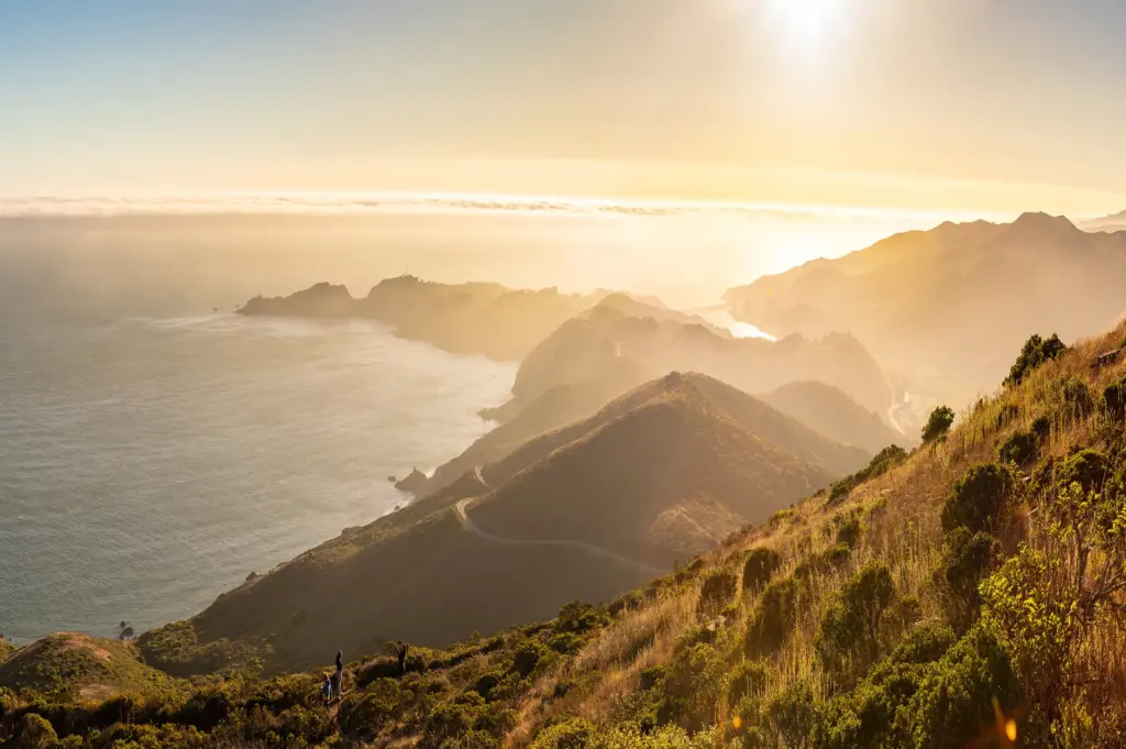 View of the Pacific Ocean from the Marin Headlands.